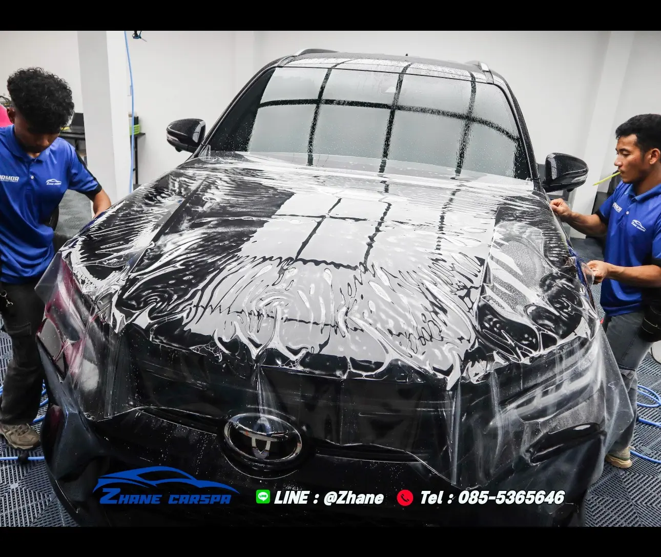 Paint protection film premium detailing on Porsche Cayenne